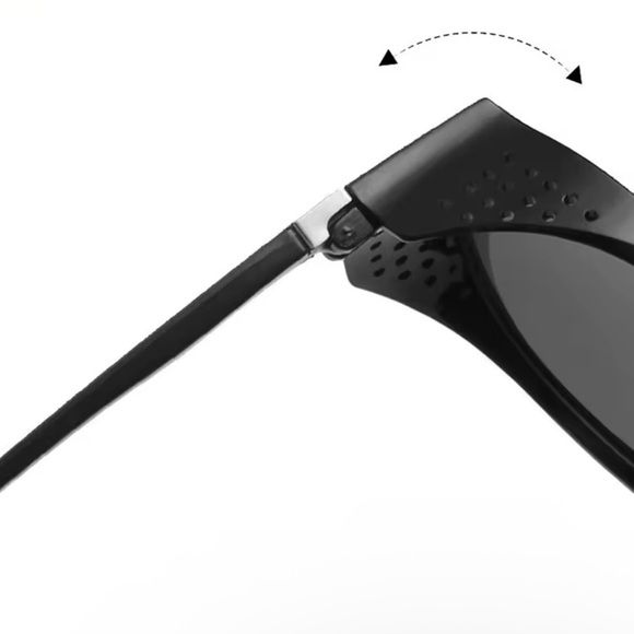 Retro Brown Round Sunglasses – Steampunk Side Shield Hipster UV400 Eyewear - Picture 8 of 10